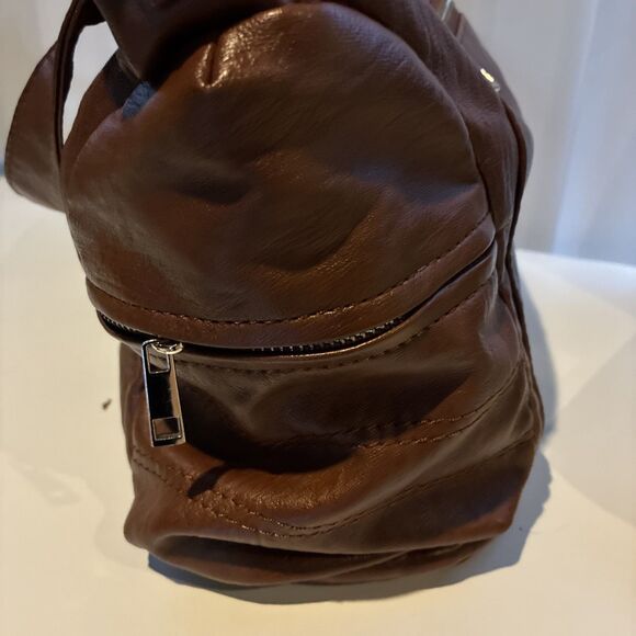 Sam & Hadley Brown Faux Leather Shoulder Bag- Excellent Used Condition - Picture 6 of 10